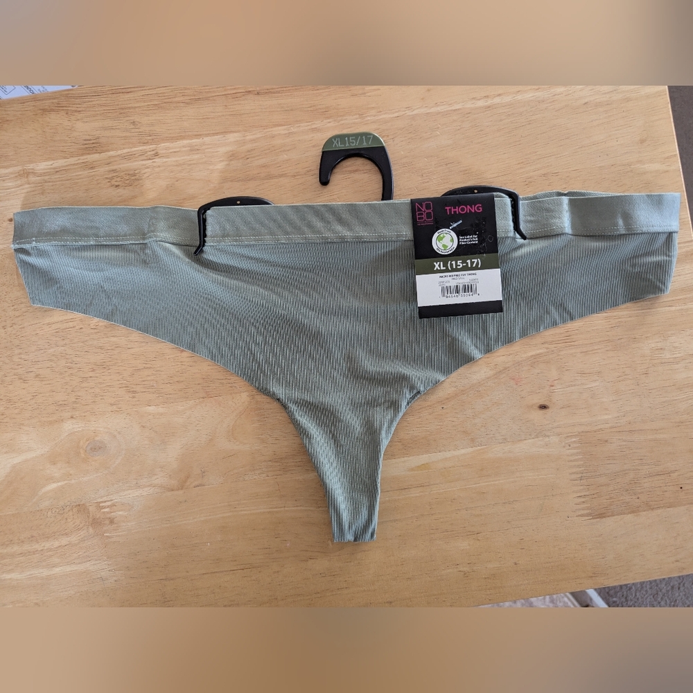 No Boundaries Ribbed Thong XL Wild Sage